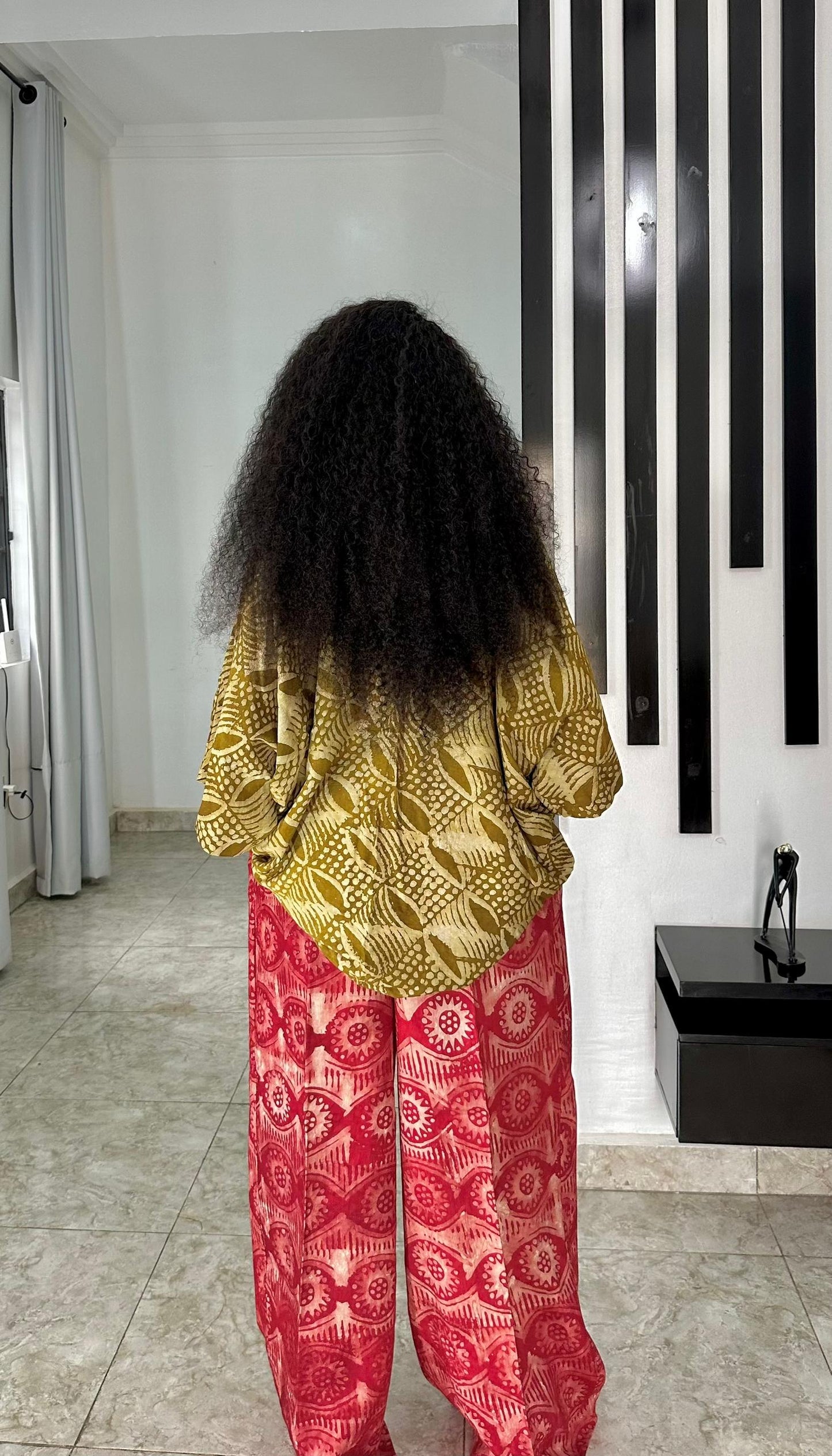 Adire Color combo (Olive green & Wine)