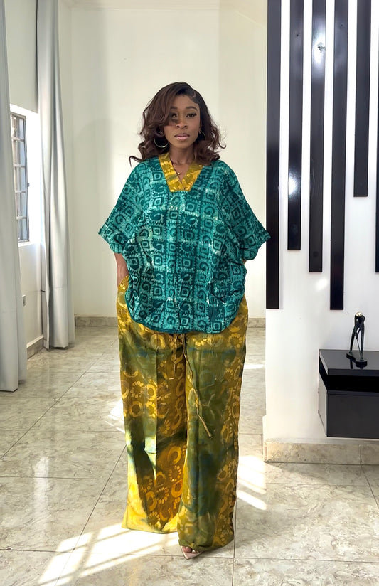 Adire Color combo (Emerald Green)