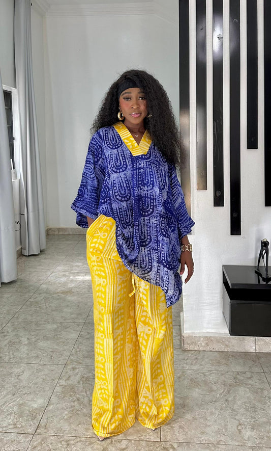 Adire Color combo (Blue&Yellow)